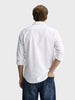 Men's White Slim Fit Solid Casual Shirt