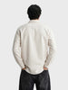 Men's Cream Slim Fit Solid Casual Shirt