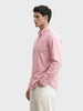 Men's Pink Slim Fit Solid Casual Shirt