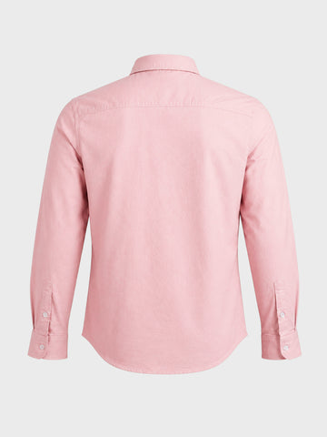 Men's Pink Slim Fit Solid Casual Shirt
