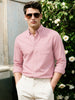 Men's Pink Slim Fit Solid Casual Shirt