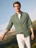 Men's Green Oversized Fit Solid Casual Shirt