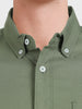 Men's Green Oversized Fit Solid Casual Shirt