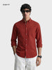 Men's Rust Slim Fit Solid Casual Shirt
