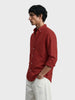 Men's Rust Slim Fit Solid Casual Shirt