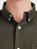 Men's Green Slim Fit Solid Casual Shirt