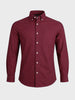 Men's Maroon Slim Fit Solid Casual Shirt