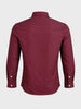Men's Maroon Slim Fit Solid Casual Shirt