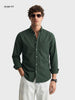 Men's Green Slim Fit Solid Casual Shirt