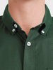 Men's Green Slim Fit Solid Casual Shirt