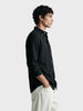 Men's Black Slim Fit Solid Casual Shirt