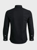 Men's Black Slim Fit Solid Casual Shirt