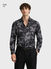 Men's Black Slim Fit Printed Casual Shirt