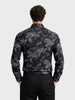 Men's Black Slim Fit Printed Casual Shirt