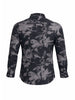 Men's Black Slim Fit Printed Casual Shirt