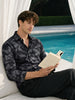 Men's Black Slim Fit Printed Casual Shirt