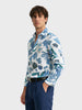 Men's Blue Slim Fit Printed Casual Shirt