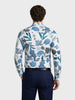 Men's Blue Slim Fit Printed Casual Shirt