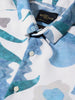 Men's Blue Slim Fit Printed Casual Shirt