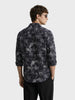 Men's Black Slim Fit Printed Casual Shirt