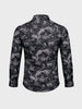 Men's Black Slim Fit Printed Casual Shirt