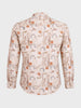 Men's Orange Slim Fit Printed Casual Shirt
