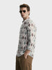 Men's Brown Slim Fit Printed Casual Shirt