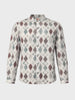 Men's Brown Slim Fit Printed Casual Shirt
