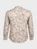 Men's Beige Slim Fit Printed Casual Shirt