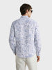 Men's Blue Slim Fit Printed Casual Shirt