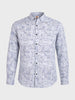 Men's Blue Slim Fit Printed Casual Shirt