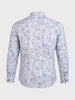 Men's Blue Slim Fit Printed Casual Shirt