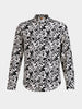 Men's Black Relaxed Fit Printed Casual Shirt