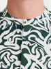 Men's Green Relaxed Fit Printed Casual Shirt