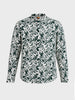 Men's Green Relaxed Fit Printed Casual Shirt