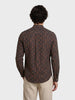 Men's Brown Relaxed Fit Printed Casual Shirt