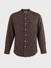 Men's Brown Relaxed Fit Printed Casual Shirt