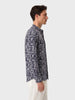 Men's Blue Regular Fit Printed Casual Shirt
