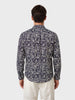 Men's Blue Regular Fit Printed Casual Shirt