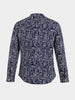 Men's Blue Regular Fit Printed Casual Shirt
