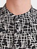 Men's Black Regular Fit Printed Resort Wear Shirt
