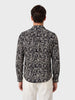 Men's Black Regular Fit Printed Resort Wear Shirt