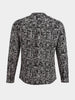 Men's Black Regular Fit Printed Resort Wear Shirt