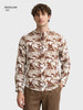 Men's Brown Regular Fit Printed Casual Shirts