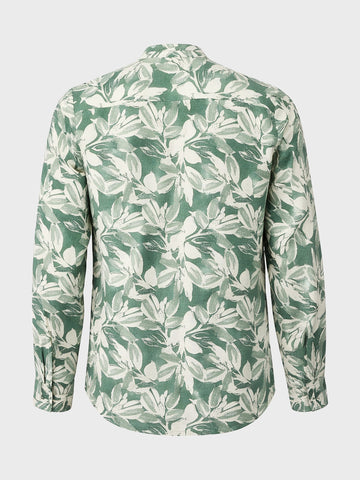 Men's Green Regular Fit Printed Casual Shirts