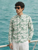 Men's Green Regular Fit Printed Casual Shirts