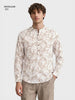 Men's Olive Regular Fit Printed Casual Shirts