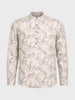 Men's Olive Regular Fit Printed Casual Shirts
