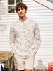 Men's Olive Regular Fit Printed Casual Shirts