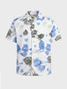 Men's White Relaxed Fit Printed Casual Shirts